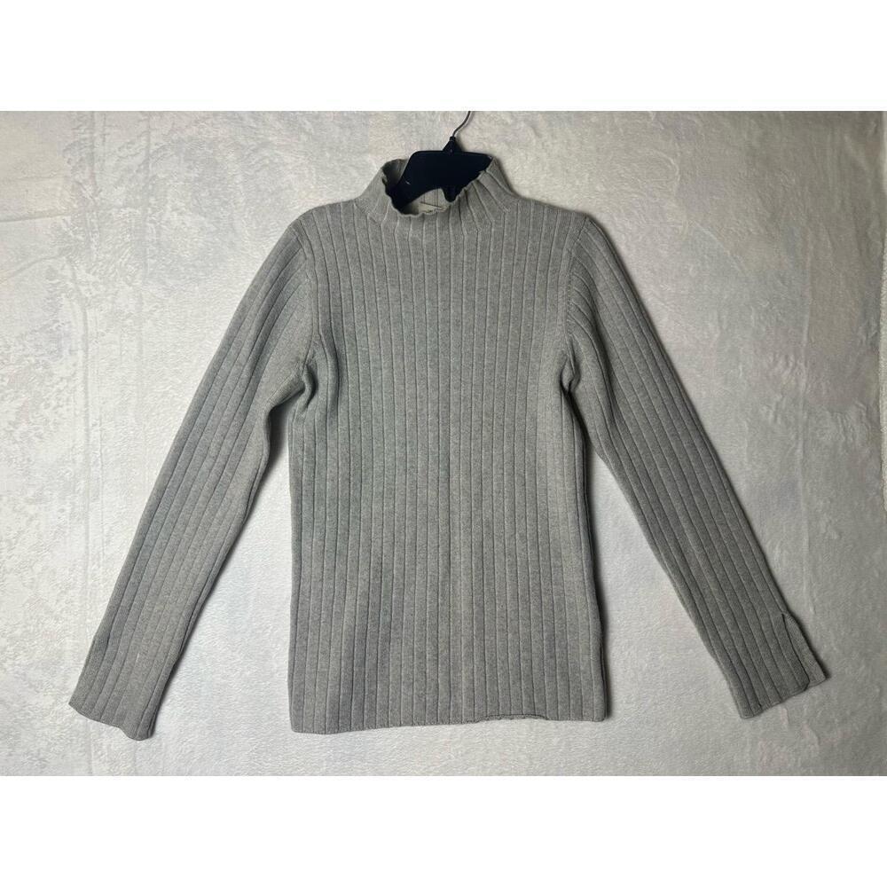 Wilfred Gray 100% Wool Long Sleeve Mock Neck Sweater Size XS